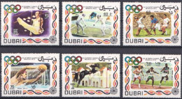 Dubai 1972, Olympic Games In Munich, Gymn, Fency, Grass Hokey, Athletic, Horse Race, Swimming Pool, 6val - Jockey (sobre Hierba)