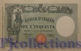 ITALIA - ITALY 50 LIRE 1943 PICK 64 XF+ W/PIN HOLES - 50 Liras