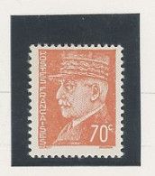 VARIÉTÉ - N° 511a 70 C ORANGE -PETAIN -C AVEC CEDILLE -N** - Ungebraucht