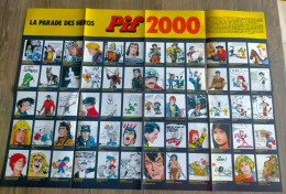 Pif Gadget Poster La Parade Des Héros 2000 RAHAN Nasdine Hodja LES AS TOTOCHE Léonard CORTO MALTESE LEO CEZARD Teddy Ted - Pif & Hercule