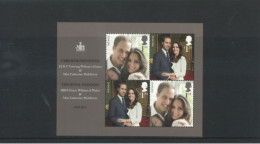 GREAT BRITAIN  - 2011, STAMPS SHEET OF ROYAL WEDDING OF HRH PRINCE WILLIAM OF WALES, INCLUDING SPECIAL FOLDER, UMM (**). - Brieven En Documenten