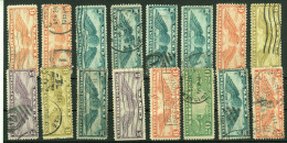 USA United States Lot 16 Old Longformate Airmail-stamps Vfu - 1a. 1918-1940 Oblitérés