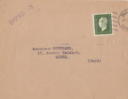 Lettre Imprimés Obl. Paris Le 30 IX 46 Sur 3F Dulac N° 694 (tarif Du 1/1/46) Pour Nimes - 1944-45 Marianne Of Dulac