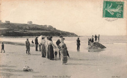 FRANCE - Trestraou - Scènes Sur La Plage - Animé - Personnes Faces à La Mer - Carte Postale Ancienne - Perros-Guirec