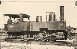 Train Locomotive Machine Tender N°1091 à Vapeur Saturée * Photo Ancienne 9x14cm * Chemin De Fer * Cheminot Dépôt Gare - Trains