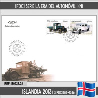 B0936.2# Islandia 2013 [FDC] Serie La Era Del Automóvil I (N) - FDC