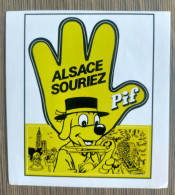 Autocollant Stickers NEUF Pif Gadget ALSACE Souriez - Pif & Hercule
