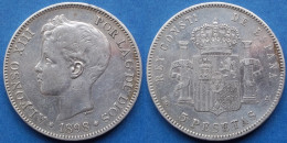 SPAIN - Silver 5 Pesetas 1898 *18 SG V KM# 707 Alfonso XIII (1886-1931) - Edelweiss Coins - Primeras Acuñaciones