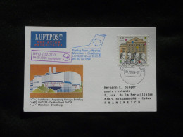 Lettre Premier Vol First Flight Cover Munchen Strasbourg Lufthansa / Augsburg Airways 1999 - Premiers Vols