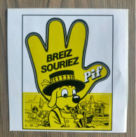 Autocollant Stickers NEUF Pif Gadget  BREIZ  Souriez BRETAGNE - Pif & Hercule