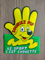 MAGNETTE  Aimant NEUF Pif Gadget  Main Le Sport C'est Chouette - Pif & Hercule