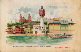 CPA Publicité Publicitaire Art Nouveau Non Circulé Lefévre Utile LU Carte Transparente Système Exposition 1900 - Hold To Light