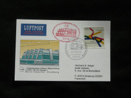 Lettre Premier Vol First Flight Cover Berlin Strasbourg Embraer Lufthansa 1999 - First Flight Covers