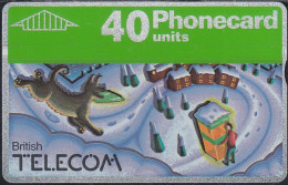 UK Btc 030 Christmas 1990 - Dog & Phonebox - 40 Units - 009H - BT Emissions Générales