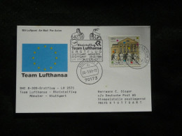 Lettre Premier Vol First Flight Cover Munchen Stuttgart Lufthansa Rheintalflug 1999 - Primeros Vuelos