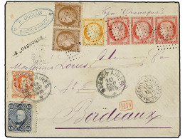 ARGENTINA. 1875 (Jan. 10). Cover From BUENOS AIRES To BORDEAUX (addressee's Surname Cut Out), Showing Interesting Por Or - Other & Unclassified