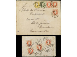 AUSTRIA. 1880-81. 2 Covers To BRAZIL. - Autres & Non Classés