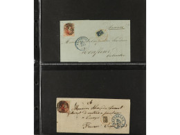 BELGICA. 1851-65. Lot Of 14 Covers. - Otros & Sin Clasificación