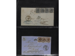 BELGICA. 1865-71. Lot Of 38 Covers, Foreign Destinations. - Andere & Zonder Classificatie