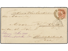 BELGICA. 1880. BRUXELLES To SAMARANG (Java). Envelope Franked With 40 Cts. Rose Stamp. Arrival Cds. On Reverse. Of.34. - Autres & Non Classés