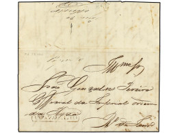 BRASIL. 1843 (5 Sept.). POUZO ALTO A RÍO DE JANEIRO. Marca Lineal POUZO ALTO Y Manuscrito 'Pagou 90' Y Al Dorso 'Pagou 9 - Otros & Sin Clasificación