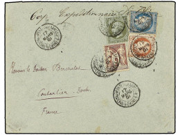 CHINA. 1901. CHINA To FRANCE. Envelope Franked With 1 Cts., 2 Cts. (2) And 20 Cts. French Stamp To Complete A Postage Of - Sonstige & Ohne Zuordnung