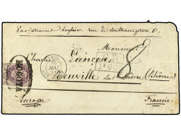 COLOMBIA. 1865. BOGOTA A FRANCIA. 10 Ctvos. Lila Para El Pago Del Porte Local, Al Dorso Fechador De La B.P.O. SANTA MART - Other & Unclassified
