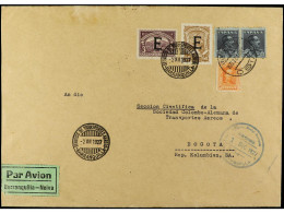 COLOMBIA. 1927. SCADTA. Sobre Circulado Con Sellos De 50 Cts. Y 1 Pta. (2) Y Sellos De Colombia De La Compañía Scadta Ha - Other & Unclassified