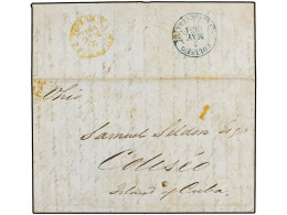 CUBA. 1851. NAPOLES (Italia) A COLISEO (Cuba). Enviada Privadamente Con La Indicación Manuscrita 'Ohio'. Marca EMPRESA/N - Other & Unclassified