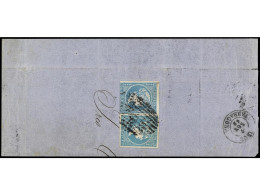 CUBA. 1862. Fragmento De Carta Circulado A REUS Con Dos Sellos FALSOS POSTALES (Graus Tipo VIII, Guerra Tipo V). Ant.7F  - Autres & Non Classés