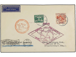 CUBA. 1930 (8-V). AMSTERDAM A ALEMANIA. Circulada Con Sellos Holandeses De 2 1/2 Cent. Y 4 Gl. Por GRAF ZEPPELIN Enviada - Autres & Non Classés