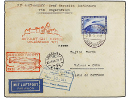 CUBA. 1931 (29-III). BUDAPEST A LA HABANA. Viajada Por GRAF ZEPPELIN Con Franqueo Alemán De 2 Mk. Hasta Friedrichshafen  - Other & Unclassified
