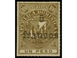 * REPUBLICA DOMINICANA. 1883. 5 Francos S. 1 Peso Bronce. MAGNÍFICO Y MUY RARO. Yv.50. Cat. 1.200€. - Autres & Non Classés