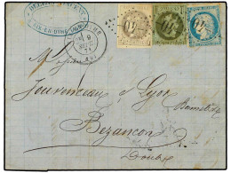 FRANCIA. 1871 (September 9). Cover To BESANCON Franked For The New 25 C. Rate (introduced On September 1 St.) With Borde - Autres & Non Classés