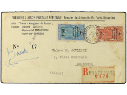 CONGO FRANCES. 1930 (21-III). CORREO AEREO. AIR MAIL. BRAZAVILLE A PARIS. Primer Vuelo, Firma Manuscrita Del Piloto GOUL - Otros & Sin Clasificación