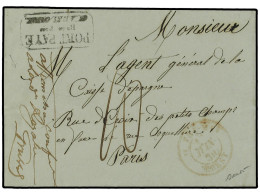 GUADALUPE. 1839 (April 9). Entire Letter To Paris From A Member Of The 5th Artillery Company With Extremely Scarce Usage - Altri & Non Classificati