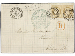 GUADALUPE. 1880 (Feb. 21). Internal Cover Sent Registered Within POINTE A PITRE Franked By Imperforate Ceres 1872/77 30  - Andere & Zonder Classificatie