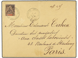 GUADALUPE. 1895 (March 7). Cover To PARIS Franked By 1892 25c. Black On Rose Tied By Bold GUADELOUPE / ST. ROSE LA (BOUC - Andere & Zonder Classificatie