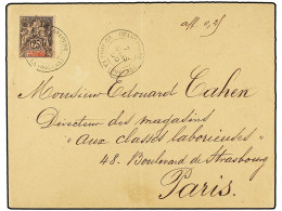 GUADALUPE. 1895 (March 7). Cover To PARIS Franked By 1892 25c. Black On Rose Tied By Bold GUADELOUPE / ST. ROSE LA (BOUC - Other & Unclassified