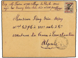 INDOCHINA. 1920. Envelope (vertical Fold) Written From Bach-Mai Village Addressed To ALGERIA, North Africa Bearon Tchong - Autres & Non Classés