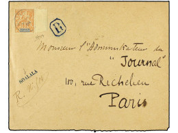 MADAGASCAR. 1903 (March 2). Registered Cover Struck With Straight Line SOALALA In Blue Of Despatch At Left (extremely Ra - Sonstige & Ohne Zuordnung