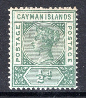 Cayman Islands 1900 QV - ½d Green HM (SG 1) - Marks On Face - Cayman Islands