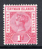 Cayman Islands 1900 QV - 1d Rose-carmine HM (SG 2) - Cayman Islands