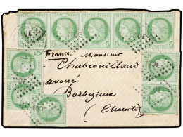 MARTINICA. 1876 (June). Cover To FRANCE Franked By Unusual Usage Of General Issues Ceres 1872-77 5c. Green On Greenish-s - Other & Unclassified