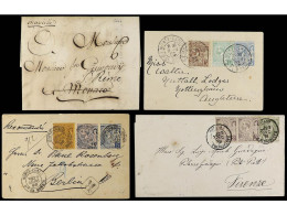 MONACO. 1777-1940. Lot Of 9 Covers With Diverse Frankings. - Autres & Non Classés