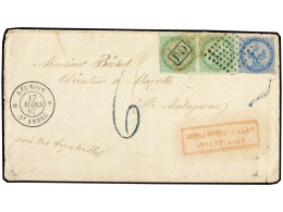 REUNION. 1867 (March 17). Underpaid Cover From ST. ANDRE To ISLAND Of MAYOTTE, Endorsed 'voie Des Seychelles' At Lower L - Other & Unclassified