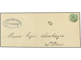 REUNION. 1873 (Jan 10). Local Drop Letter Franked By Eagle 1859-65 5c. Green Tied By REUNION-ST. DENIS Cds In Black. Fra - Other & Unclassified