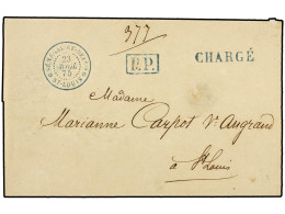SENEGAL. 1875 (April 23). Registered Cover, Side Flaps Removed, Locally Used With Framed P.P. Straight Line CHARGÉ And S - Autres & Non Classés