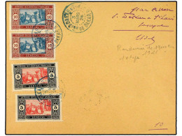 SENEGAL. 1926 (3-III). VUELO Especial DAKAR-ST. LOUIS. Carta Con Franqueo De 5 Cts. (2) Y 10 Cts. Con Firma Autógrafa De - Autres & Non Classés