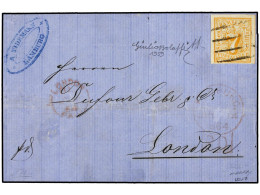 ALEMANIA ANTIGUOS ESTADOS: HAMBURGO. 1864. HAMBURG To LONDON. 7 Sh. Orange. Very Fine Cover. - Andere & Zonder Classificatie